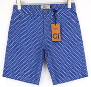 GAUDI JEANS Men's Shorts 28 Blue Cotton Stretch Patterned Summer Casual