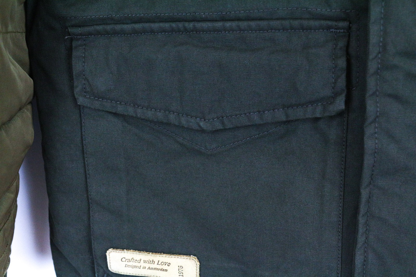 SCOTCH & SODA Ams Couture Men's Jacket M Green Cotton Zip Multi Pocket