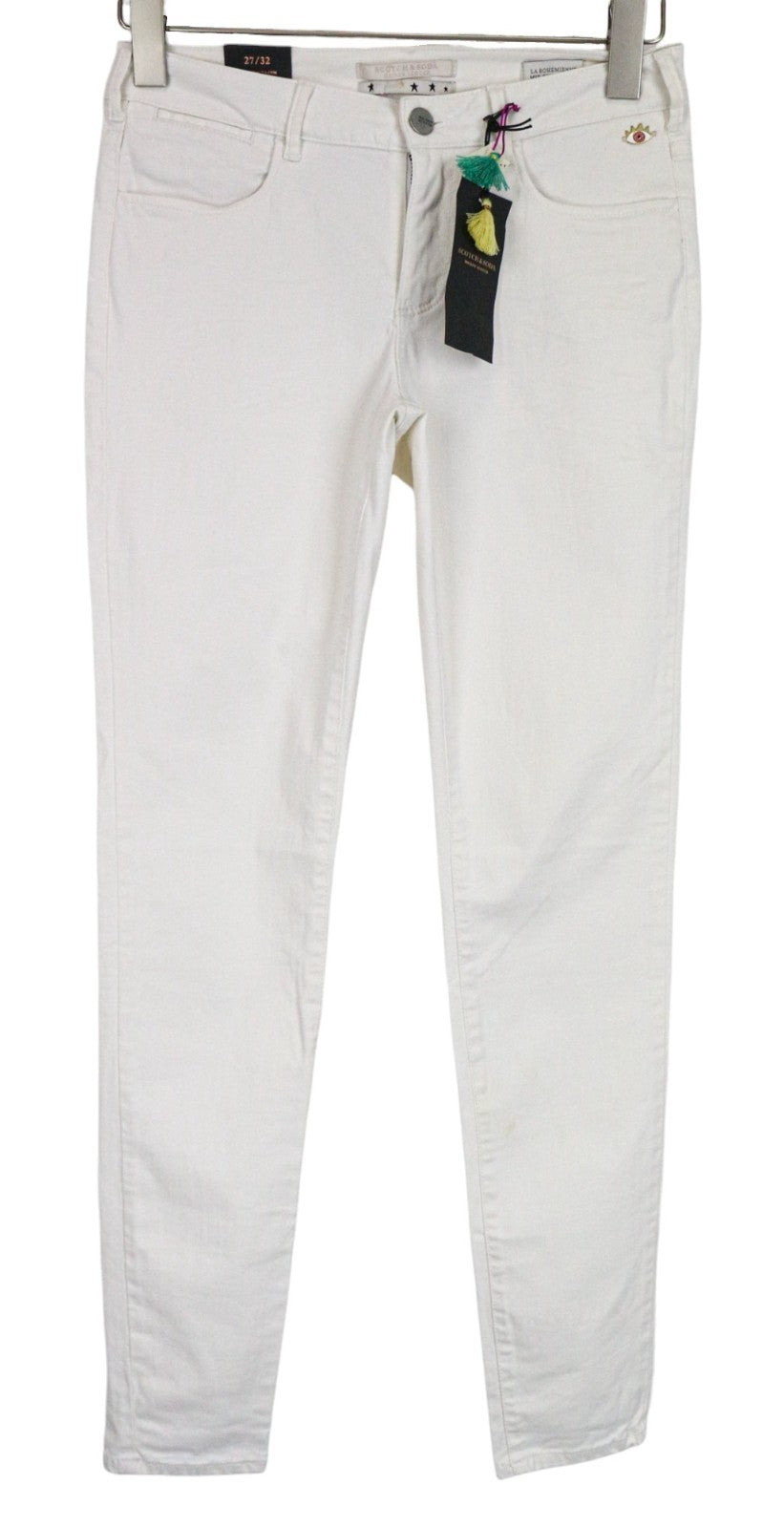 MAISON SCOTCH La Bohemienne Women's Skinny Pants W28/L30 Off-White Mid-Rise