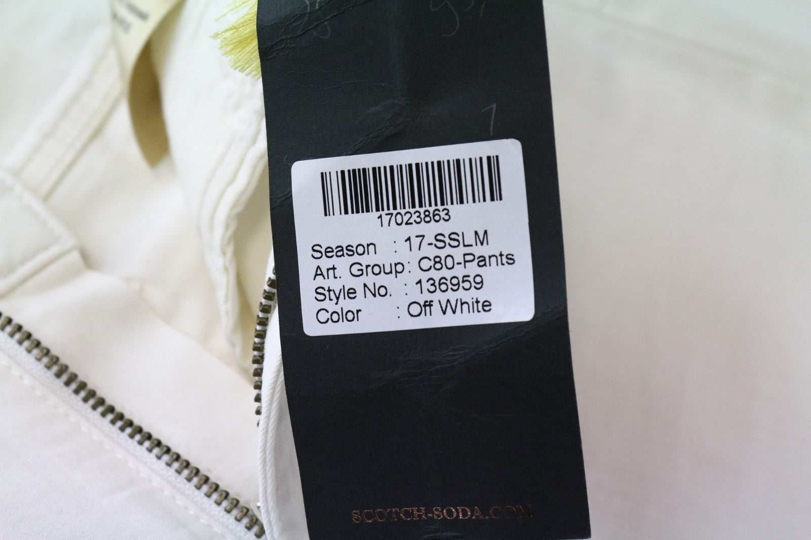 MAISON SCOTCH La Bohemienne Women's Skinny Pants W28/L30 Off-White Mid-Rise