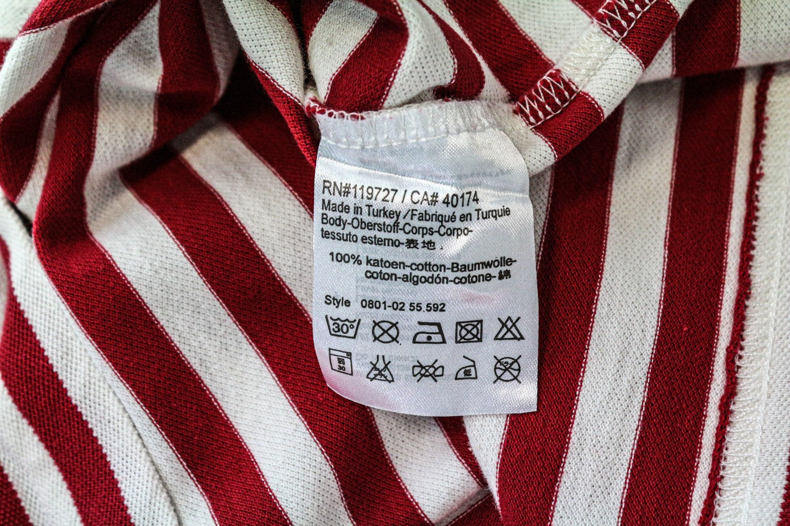SCOTCH & SODA Ams Couture Men's Polo M Red White Striped Cotton T-Shirt
