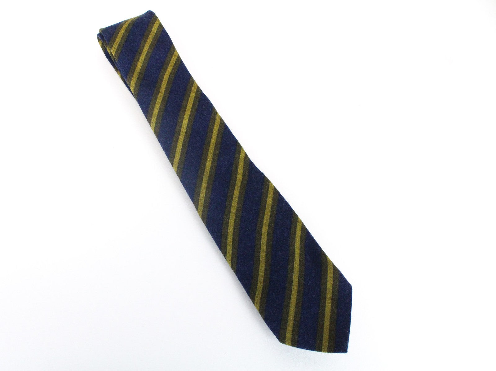 SUITSUPPLY Men's Tie 150x8cm Blue Wool Melange Stripe Pointed-End