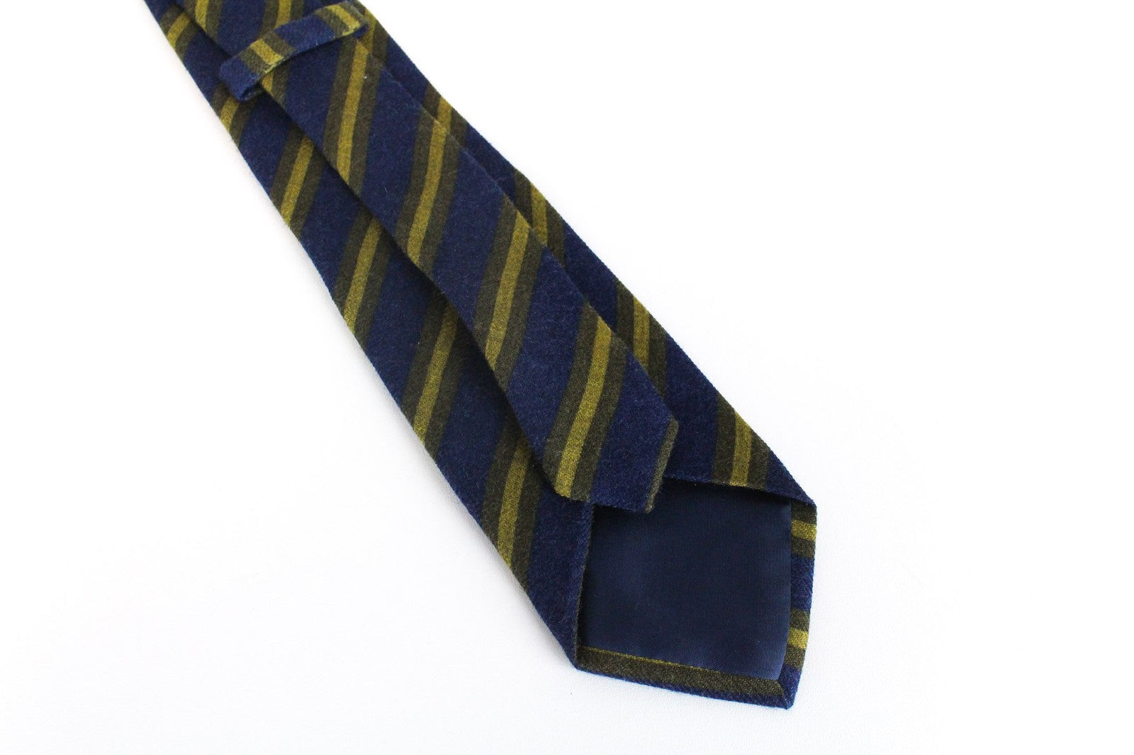 SUITSUPPLY Men's Tie 150x8cm Blue Wool Melange Stripe Pointed-End