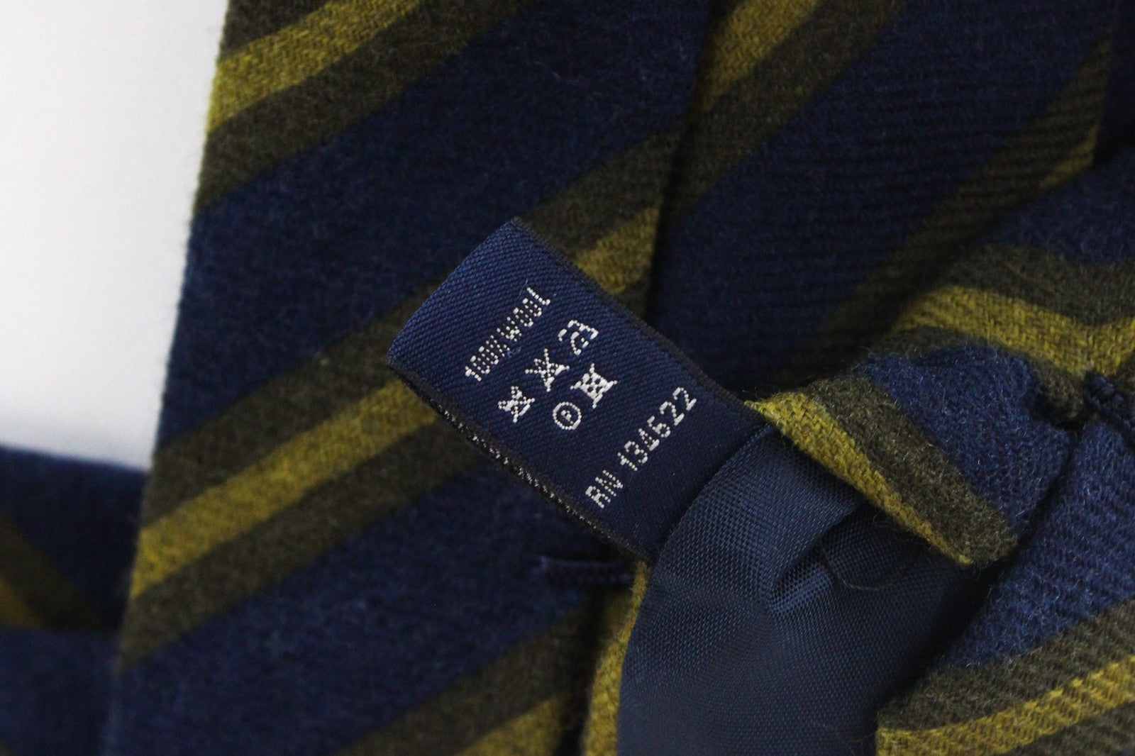 SUITSUPPLY Men's Tie 150x8cm Blue Wool Melange Stripe Pointed-End