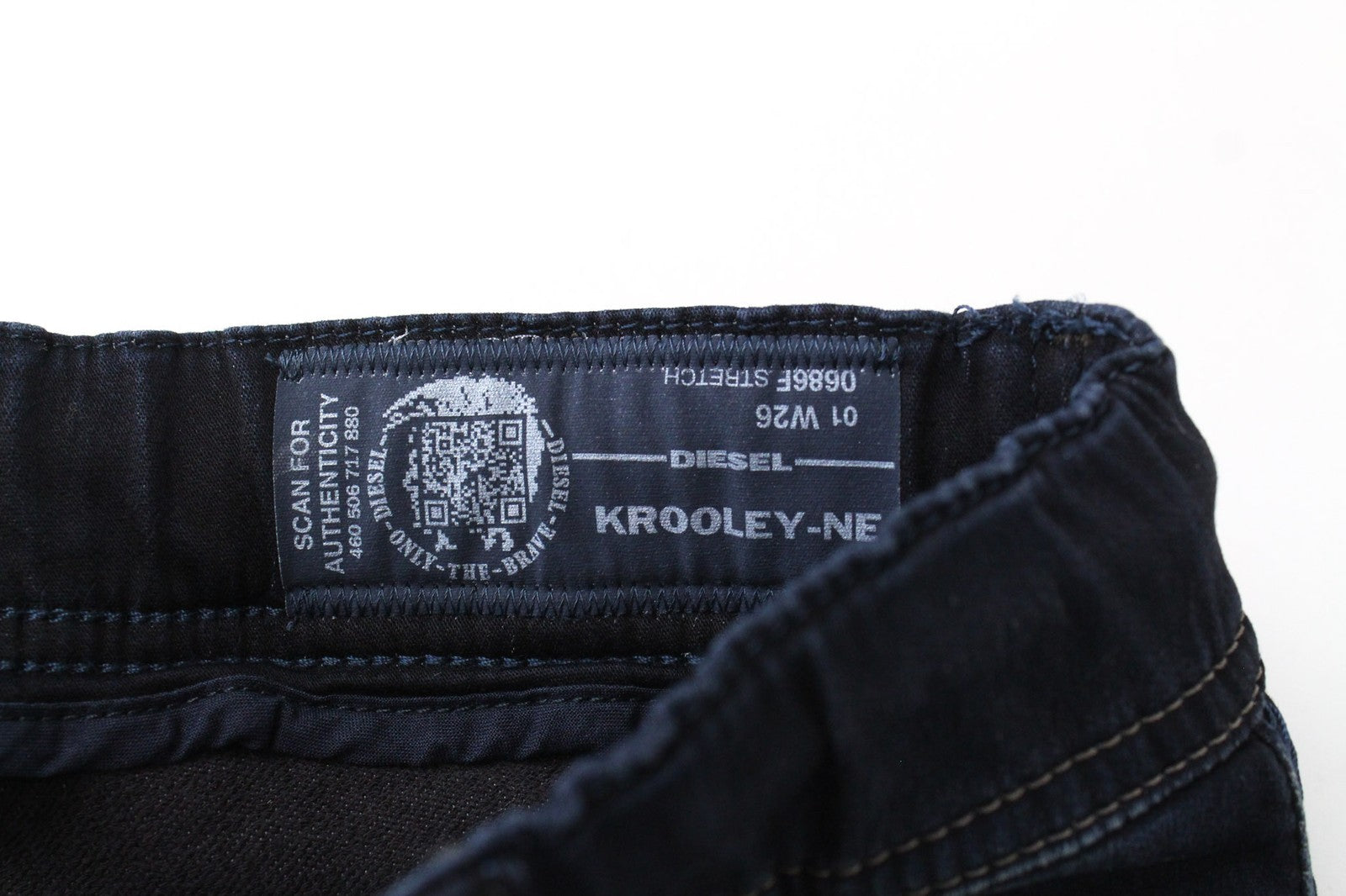 DIESEL Krooley-NE 0686F Men Jeans W26 Sweat Jogg Boys Slim Dark Blue Stretch