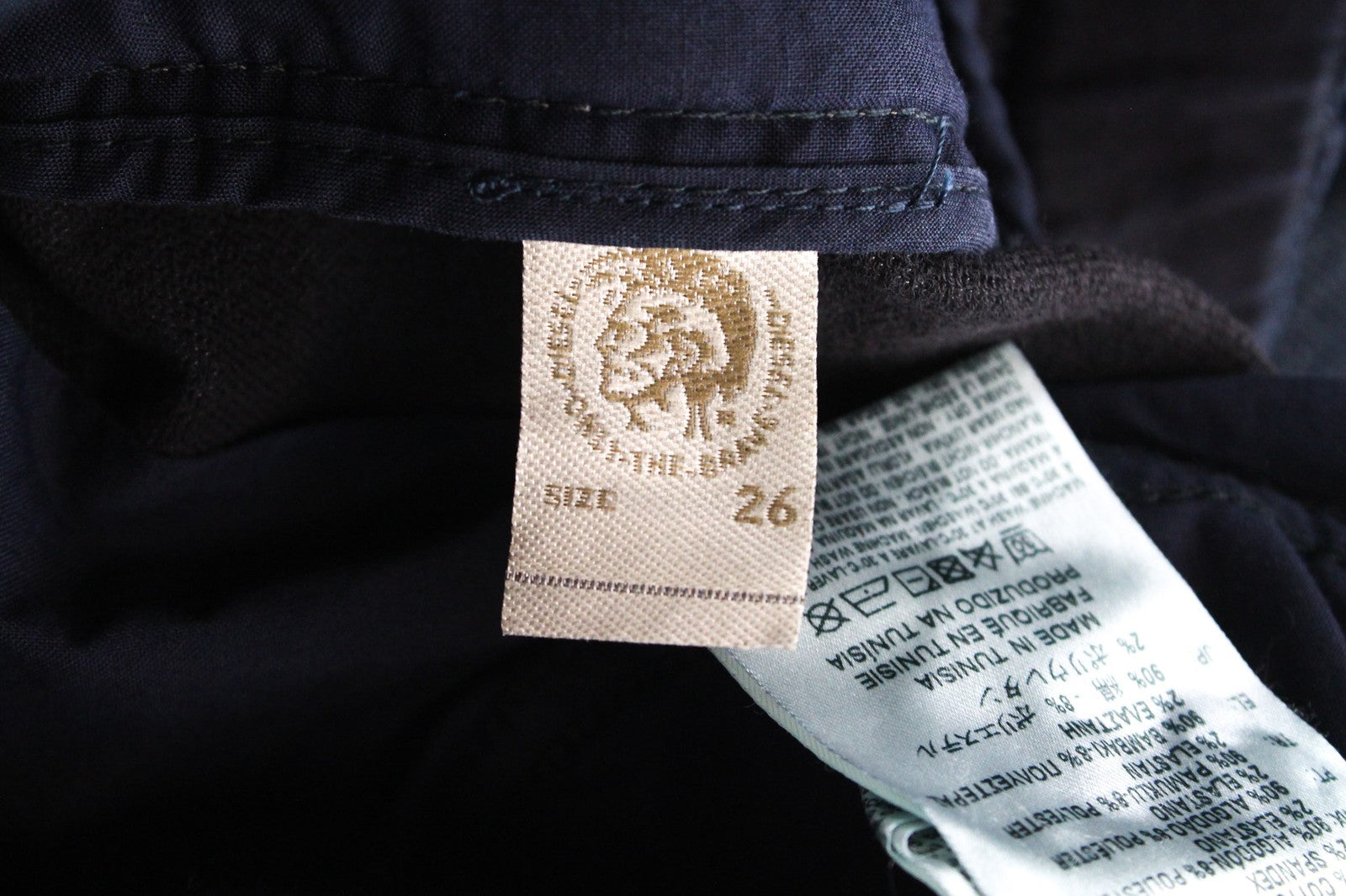 DIESEL Krooley-NE 0686F Men Jeans W26 Sweat Jogg Boys Slim Dark Blue Stretch