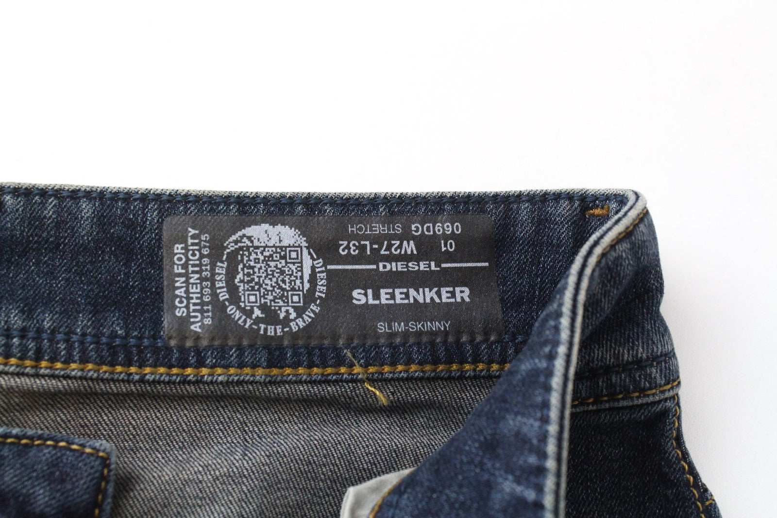 DIESEL Sleenker 069DG Men Jeans W27/L32 Boys Slim-Skinny Blue Cotton Stretch