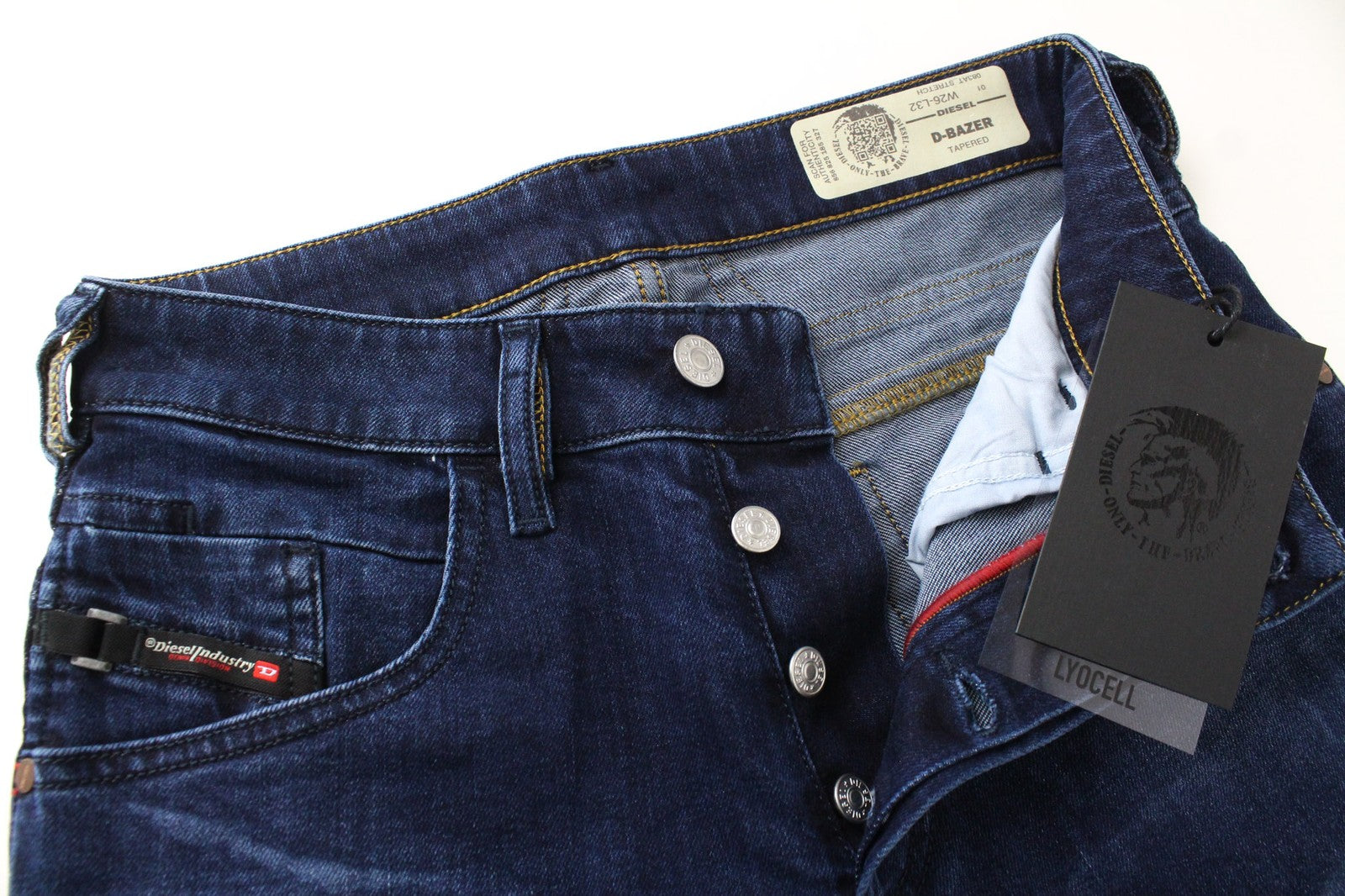 DIESEL D-Bazer 083AT Men Jeans W26/L32 Boys Tapered Fit Blue Cotton Stretch