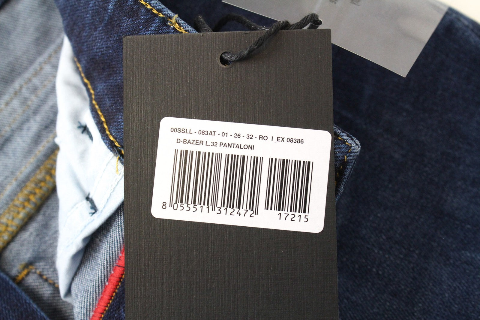 DIESEL D-Bazer 083AT Men Jeans W26/L32 Boys Tapered Fit Blue Cotton Stretch