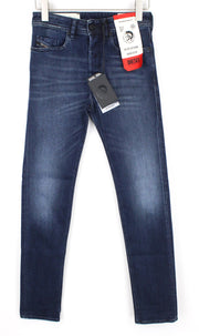 DIESEL Buster 087AS Men Jeans W26/L32 Boys Slim-Tapered Blue Cotton Stretch