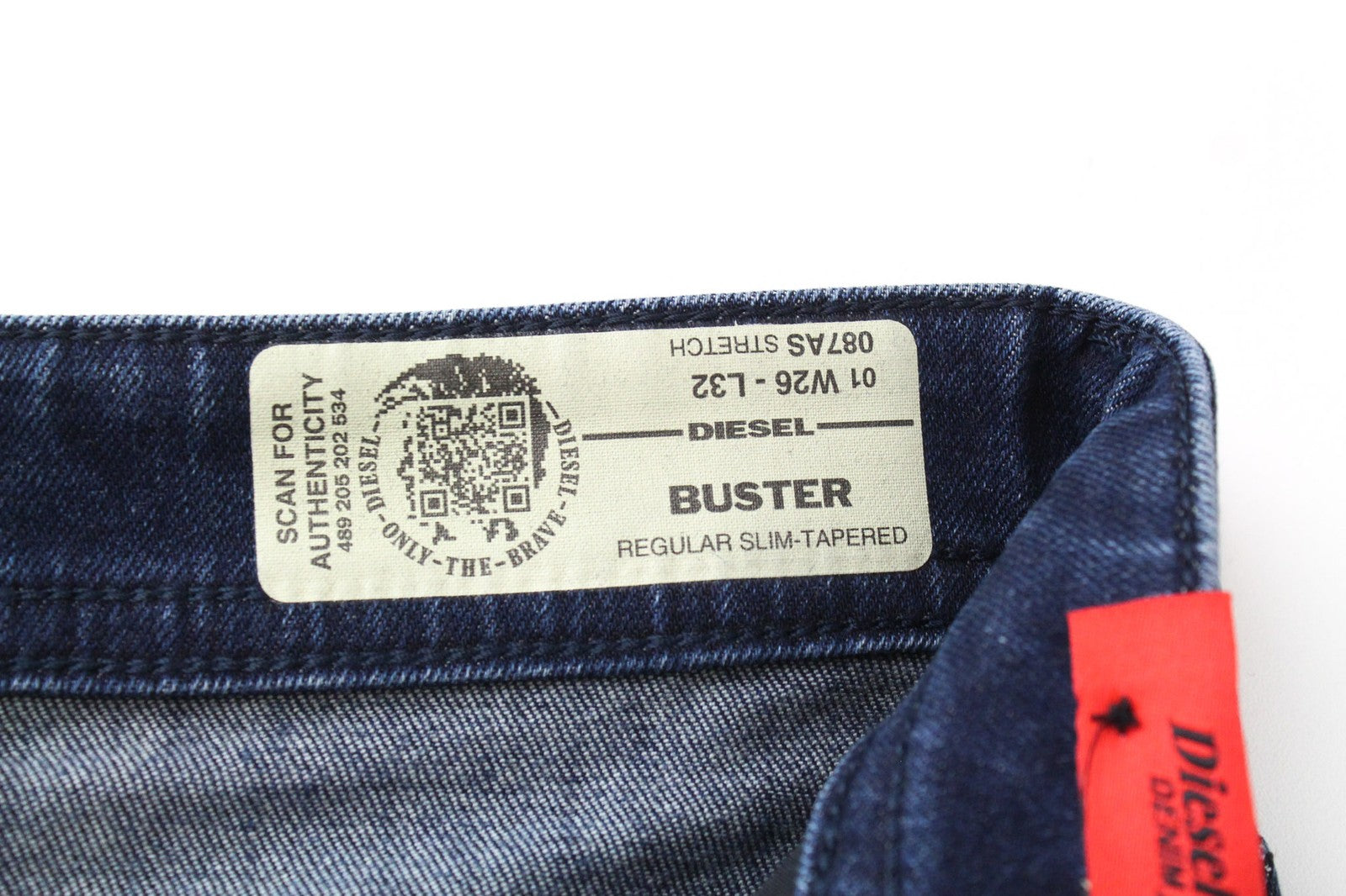 DIESEL Buster 087AS Men Jeans W26/L32 Boys Slim-Tapered Blue Cotton Stretch