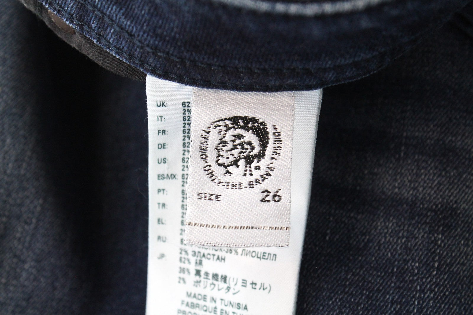 DIESEL Buster 087AS Men Jeans W26/L32 Boys Slim-Tapered Blue Cotton Stretch