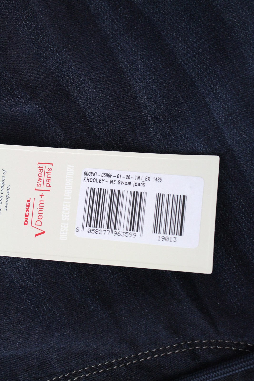 DIESEL Krooley-NE 0686F Men Jeans W26 Boys Sweat Jogg Slim Blue Cotton Stretch