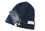 SCOTCH & SODA Men's Hat OS Blue Wool Blend Beanie Striped Cuffed Knit Winter