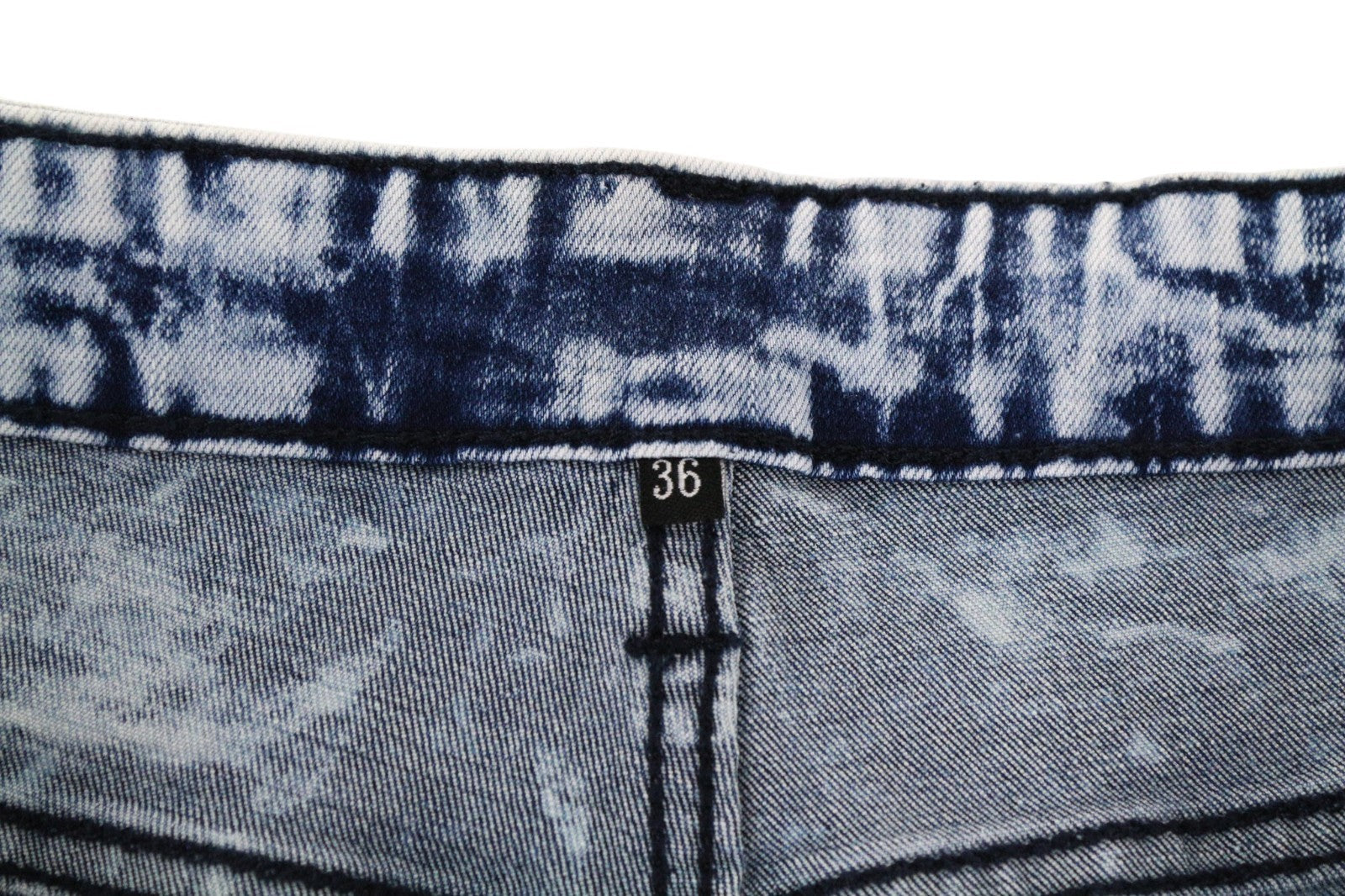 DESIGUAL Ares Men Jeans W36 Jogger Drawstrings Light Blue Cotton Stretch