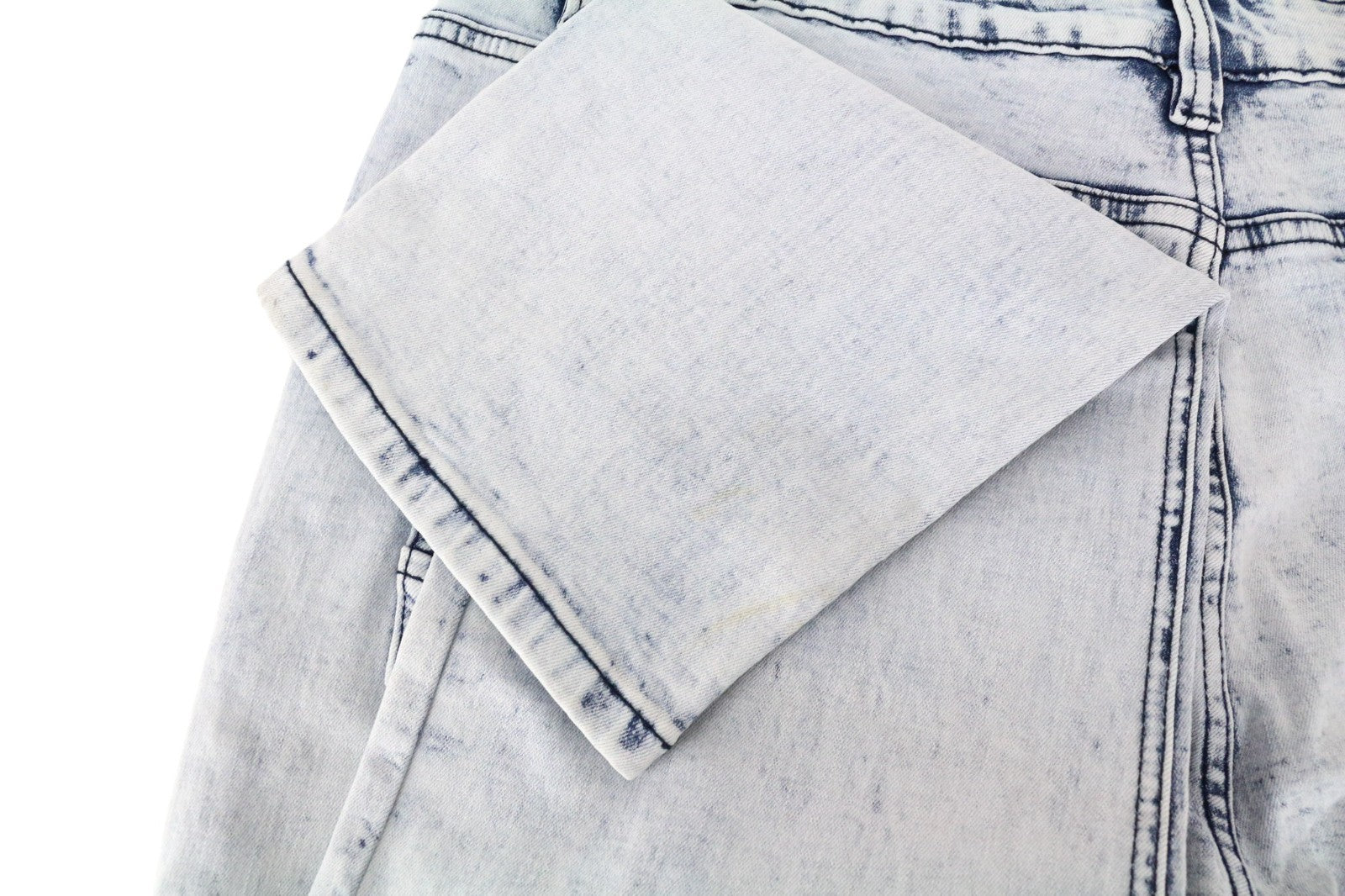 DESIGUAL Ares Men Jeans W36 Jogger Drawstrings Washed Blue Cotton Stretch