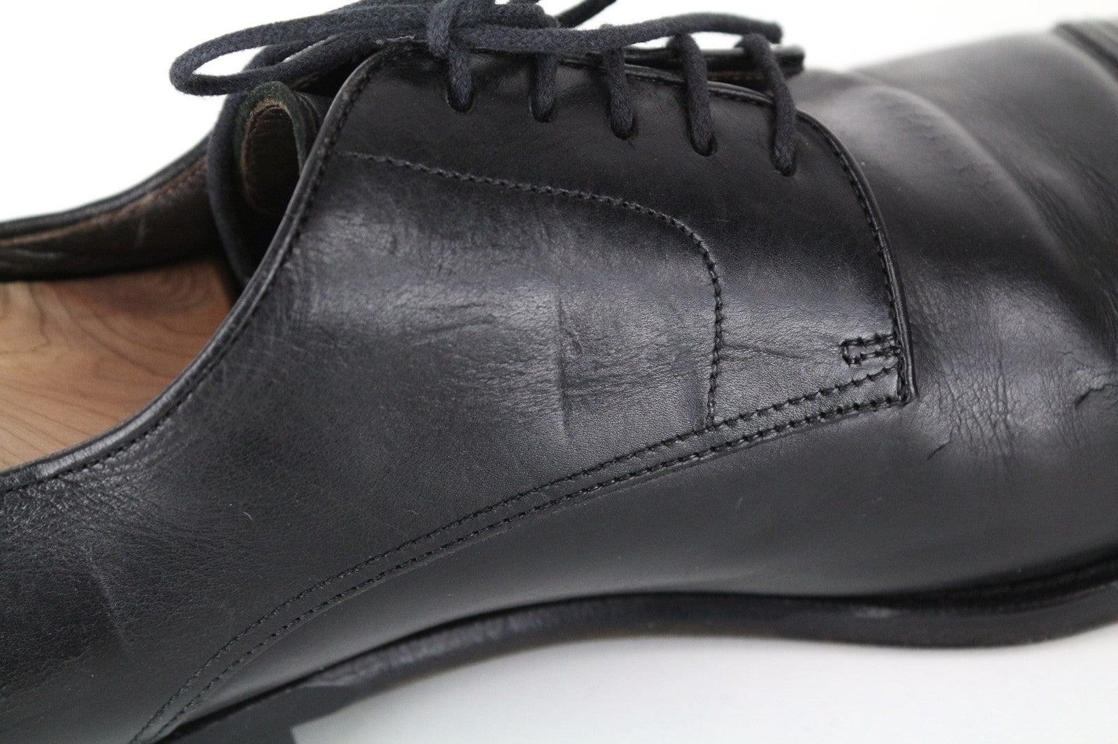 SUITSUPPLY Men Formal Shoes EU42.5 Black Genuine Leather Laced Classic Low-Top