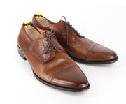 SUITSUPPLY Men Formal Shoes EU45 Brown Genuine Leather Laced Low-Top Classic