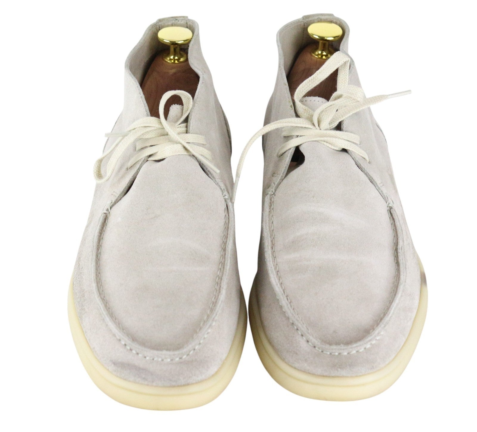 SUITSUPPLY Men Formal Shoes EU42 Light Grey Suede High-Top Laced Casual