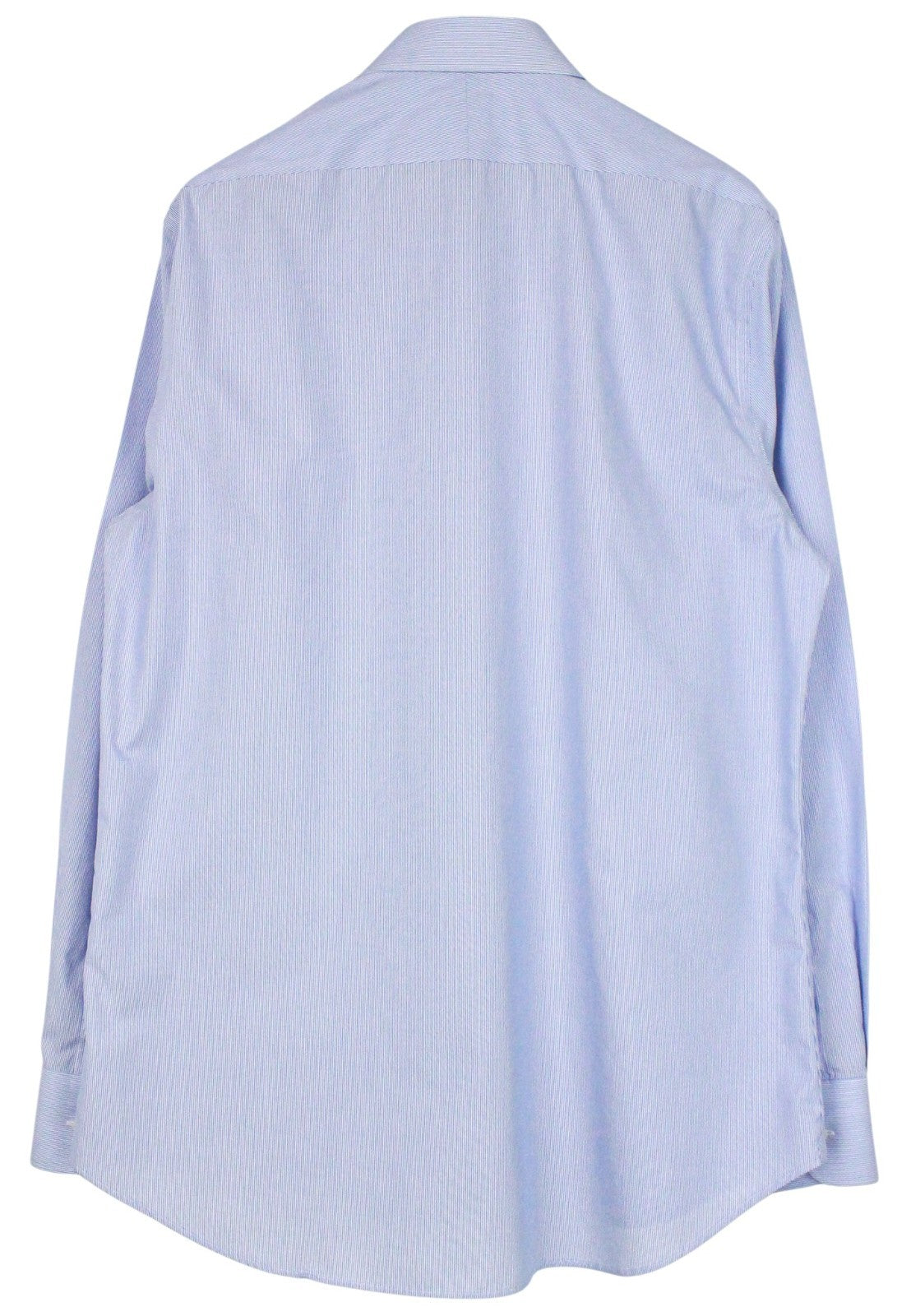 SUITSUPPLY Men Shirt 43/17 Extra Slim Blue Pure Cotton Stripe Pattern Classic