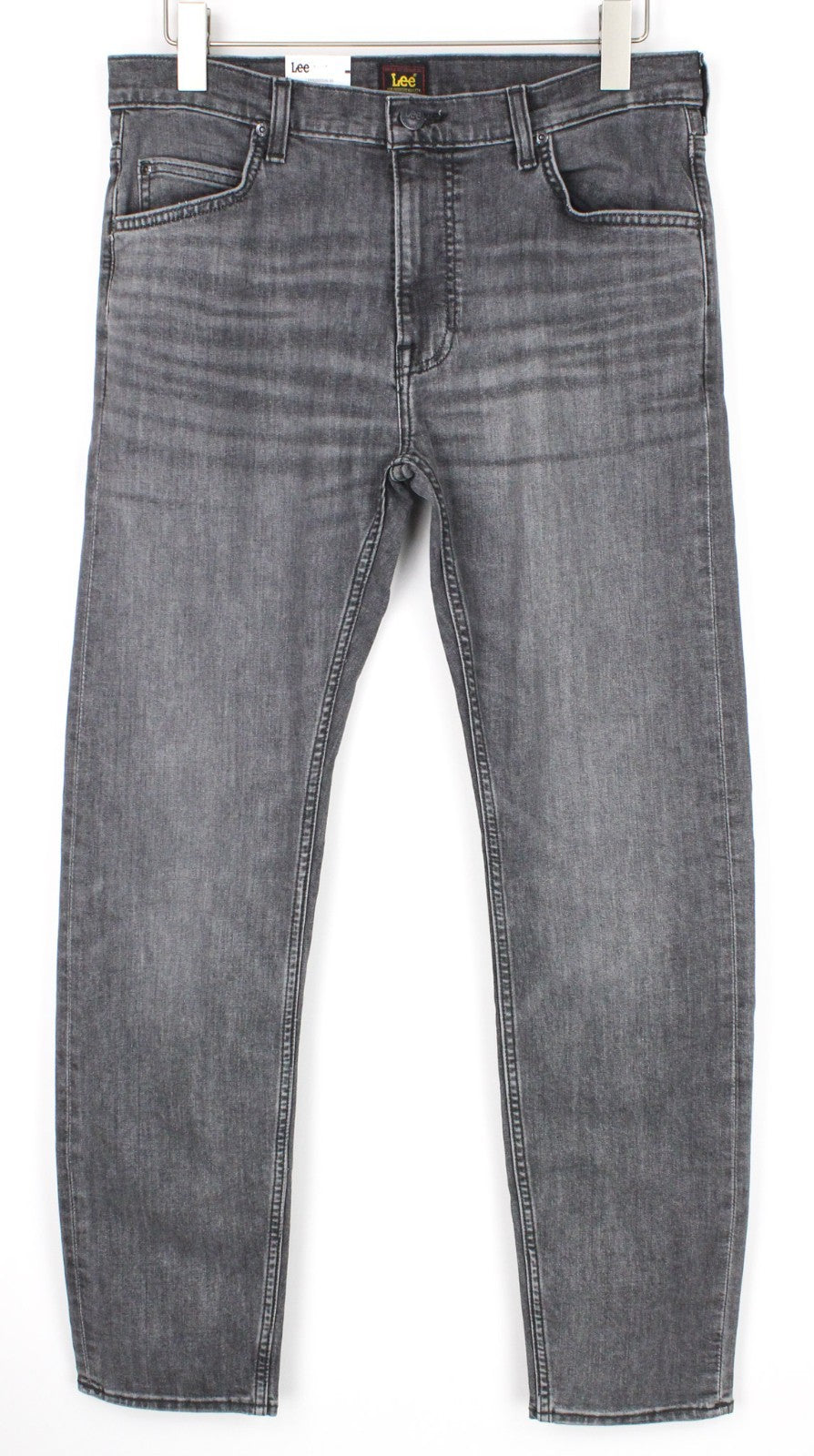 LEE Rider Men Jeans W32/L32 Slim Fit Grey Cotton Stretch Faded 5-Pocket
