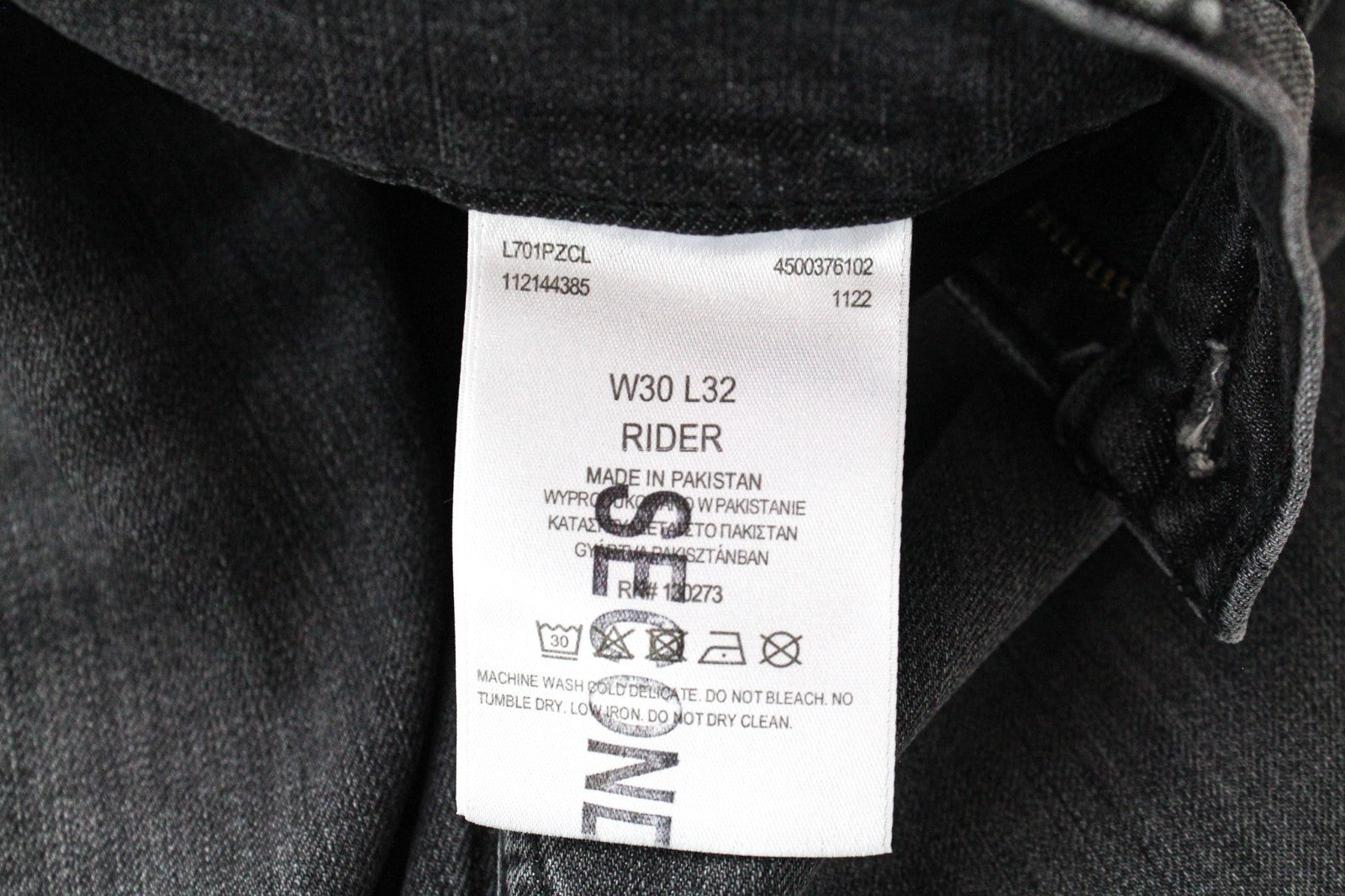 LEE Rider Men Jeans W30/L32 Slim Fit Grey Cotton Stretch Washed Denim 5-Pocket