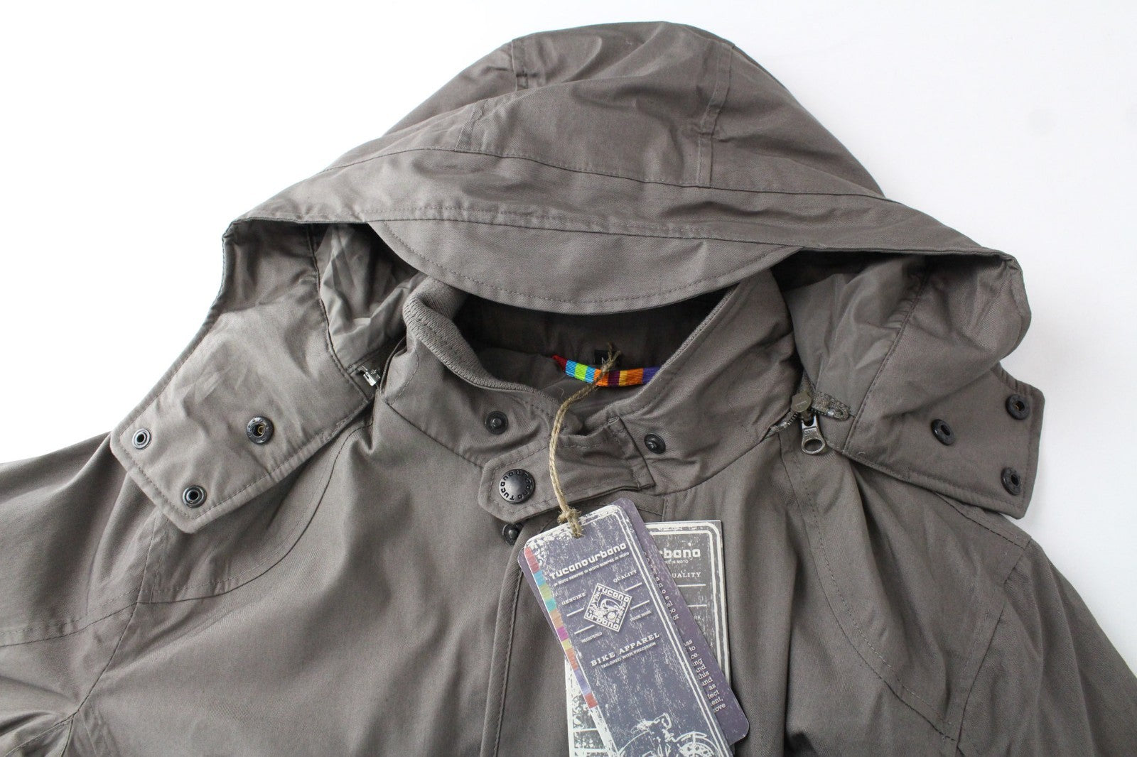 TUCANO URBANO Angus Men Jacket M Brown Waterproof Cotton Armour Pocket Moto