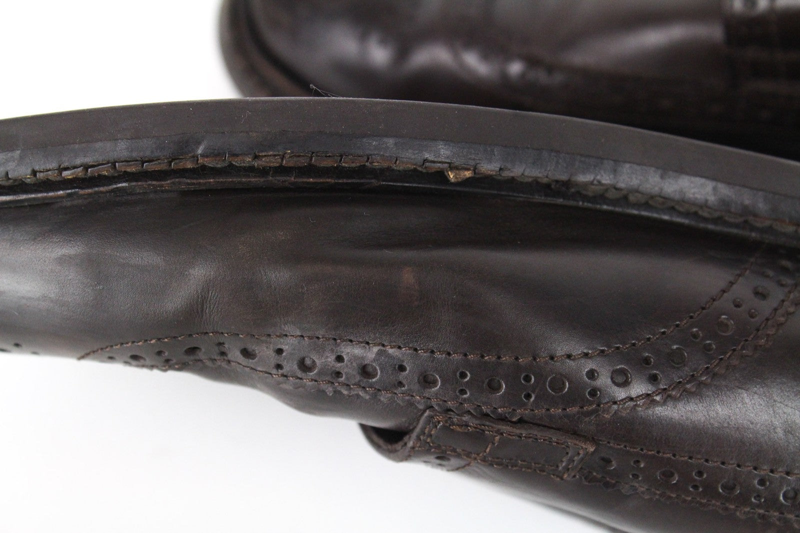 SUITSUPPLY Men Formal Shoes EU40 Dark Brown Double Buckled Leather Classic