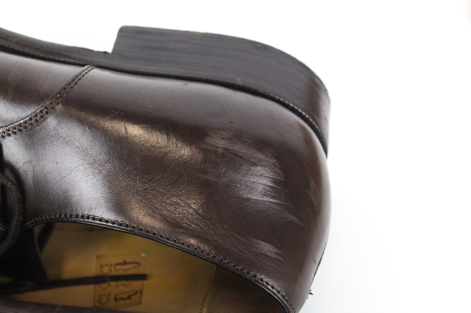 SUITSUPPLY Men Formal Shoes EU43.5 Dark Brown Leather Laced Low-Top Classic