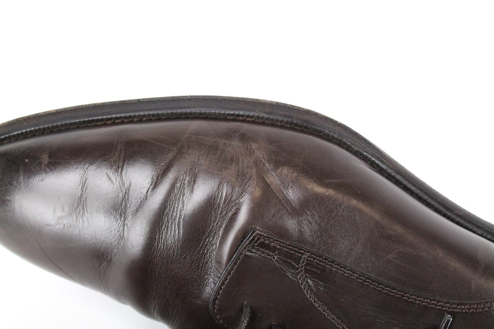 SUITSUPPLY Men Formal Shoes EU43.5 Dark Brown Leather Laced Low-Top Classic