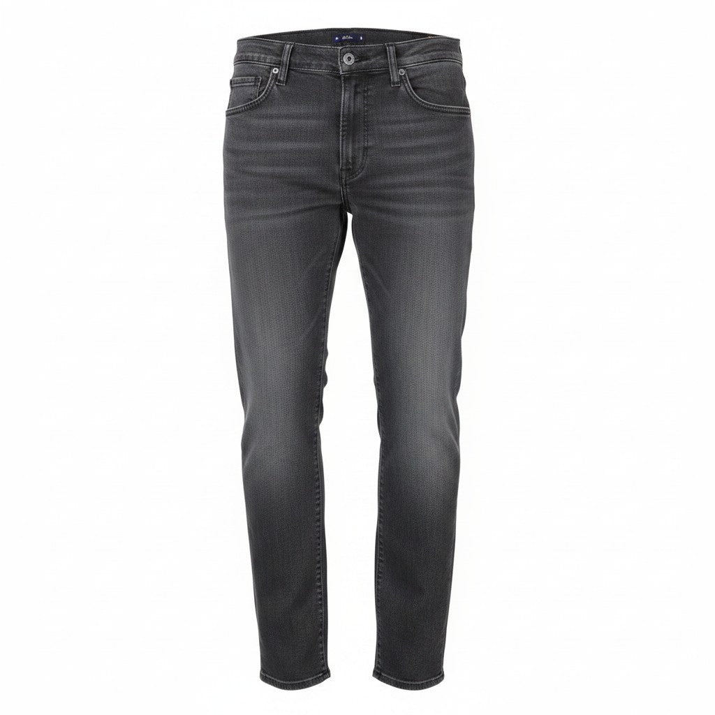LEE Rider Men Jeans W33/L32 Slim Fit Washed 5-Pocket Grey Cotton Stretch