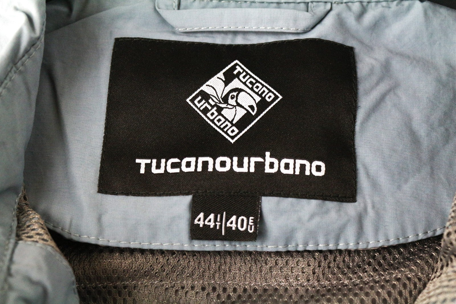 TUCANO URBANO Albertina Women Jacket L Grey Blue Cotton Blend Windbreaker