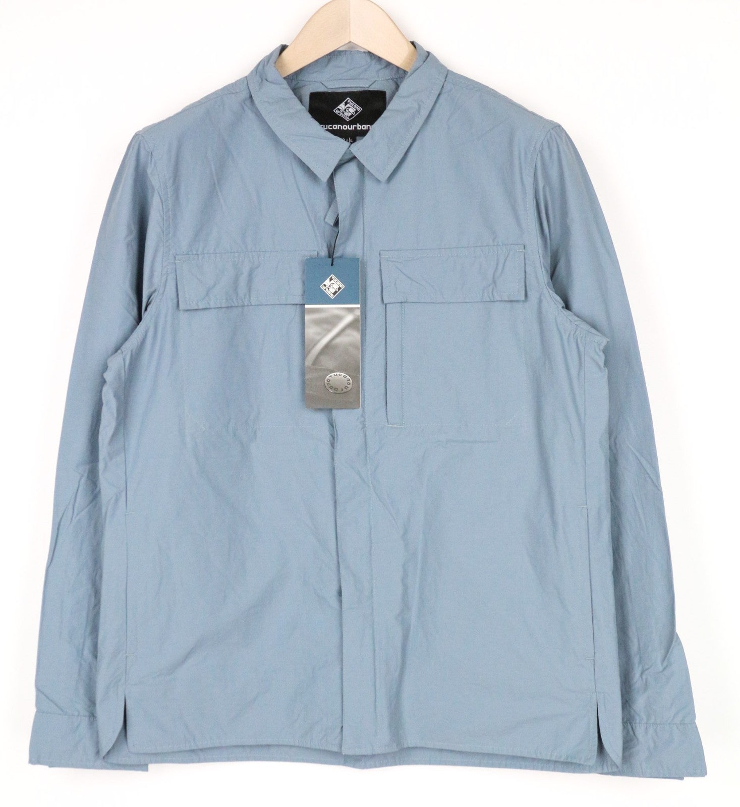 TUCANO URBANO Albertina Women Jacket L Grey Blue Cotton Blend Windbreaker