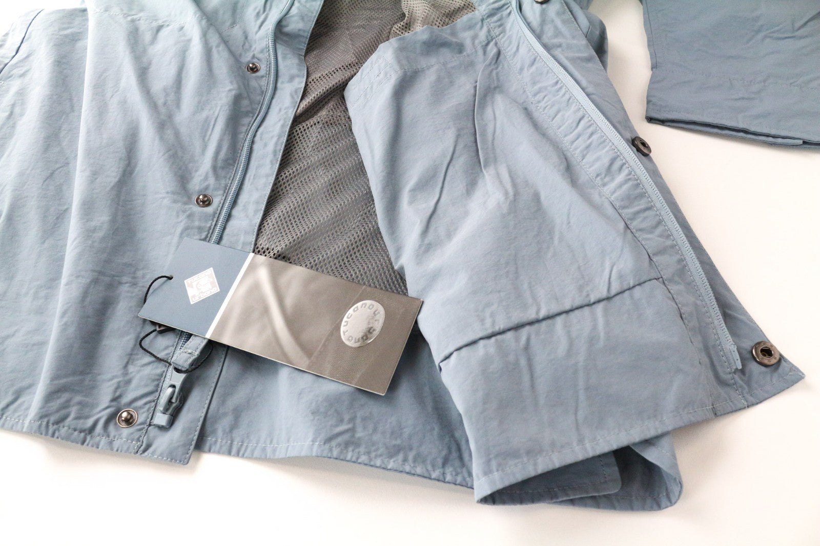 TUCANO URBANO Albertina Women Jacket L Grey Blue Cotton Blend Windbreaker