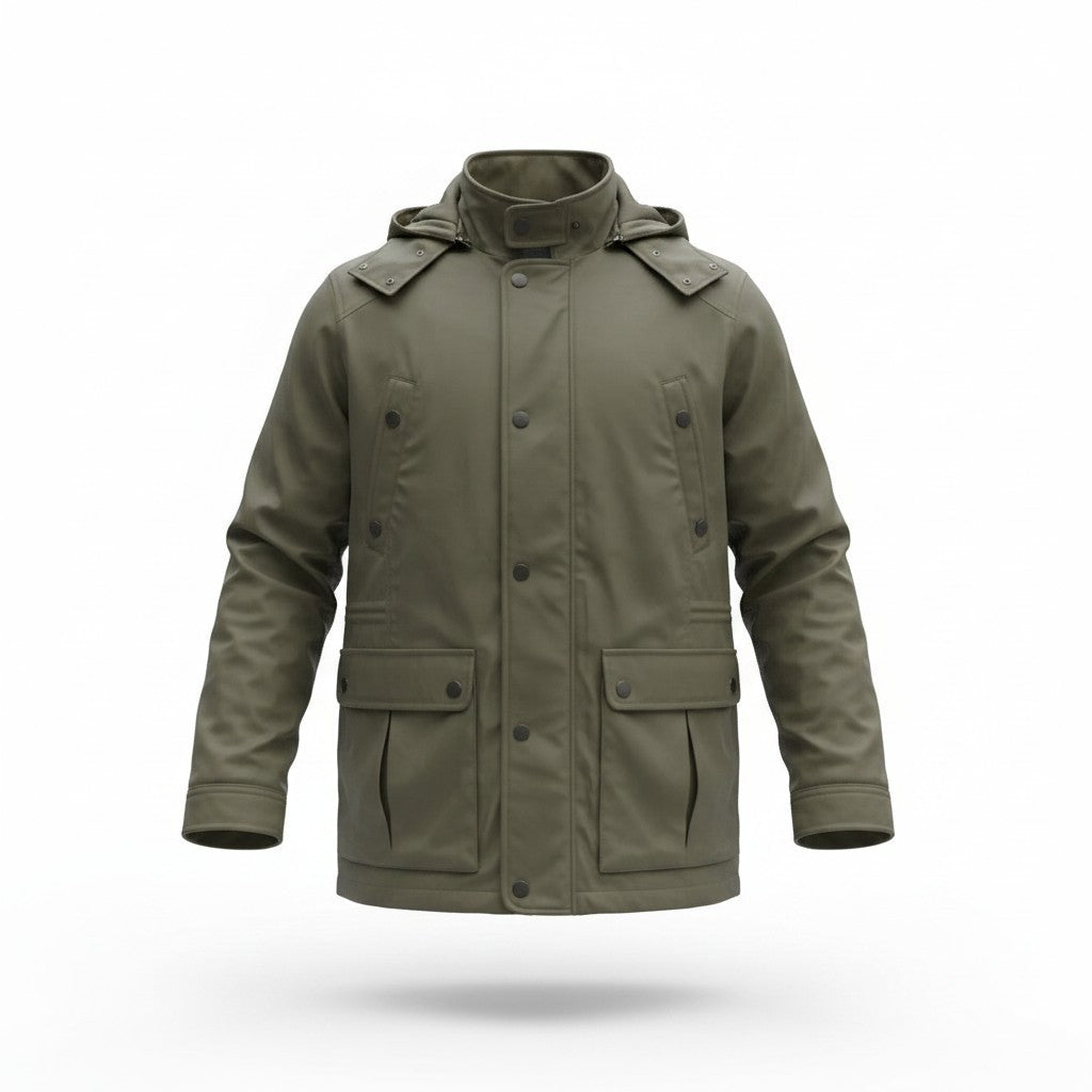 TUCANO URBANO Angus Men Jacket XL Brown Cotton Blend Waterproof Hooded Moto