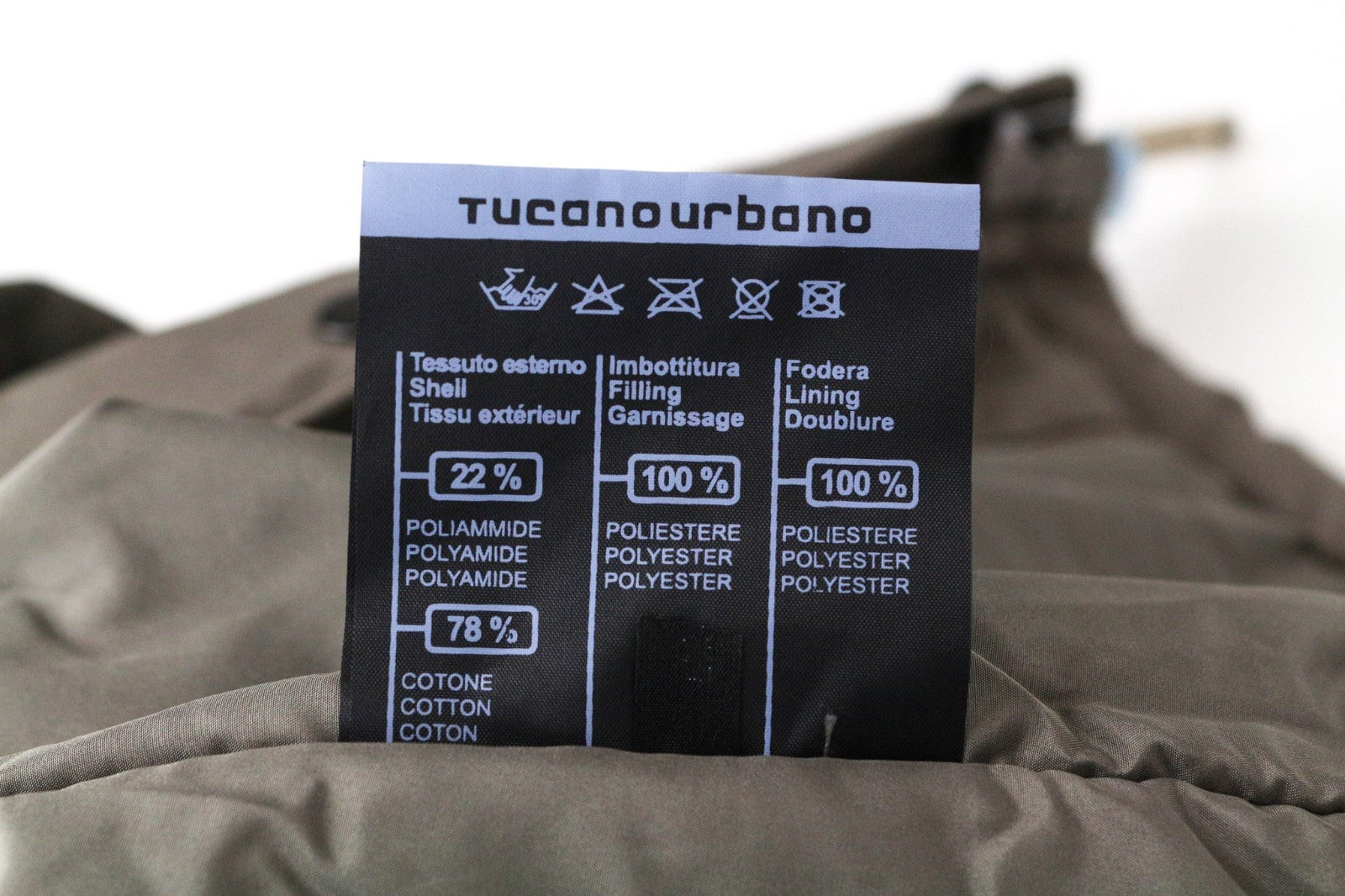 TUCANO URBANO Angus Men Jacket XL Brown Cotton Blend Waterproof Hooded Moto
