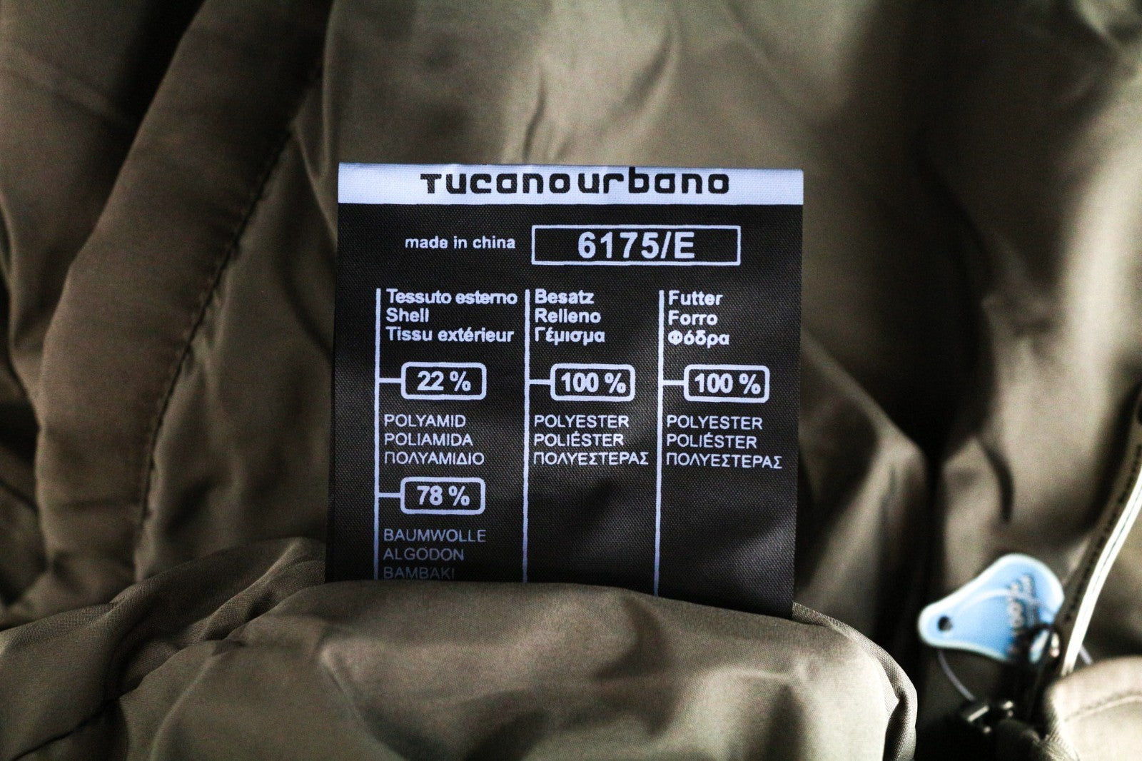 TUCANO URBANO Angus Men Jacket XL Brown Cotton Blend Waterproof Hooded Moto