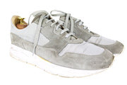 SUITSUPPLY Men Trainers EU42 Grey Textile Suede Low-Top Laced Casual Sneakers
