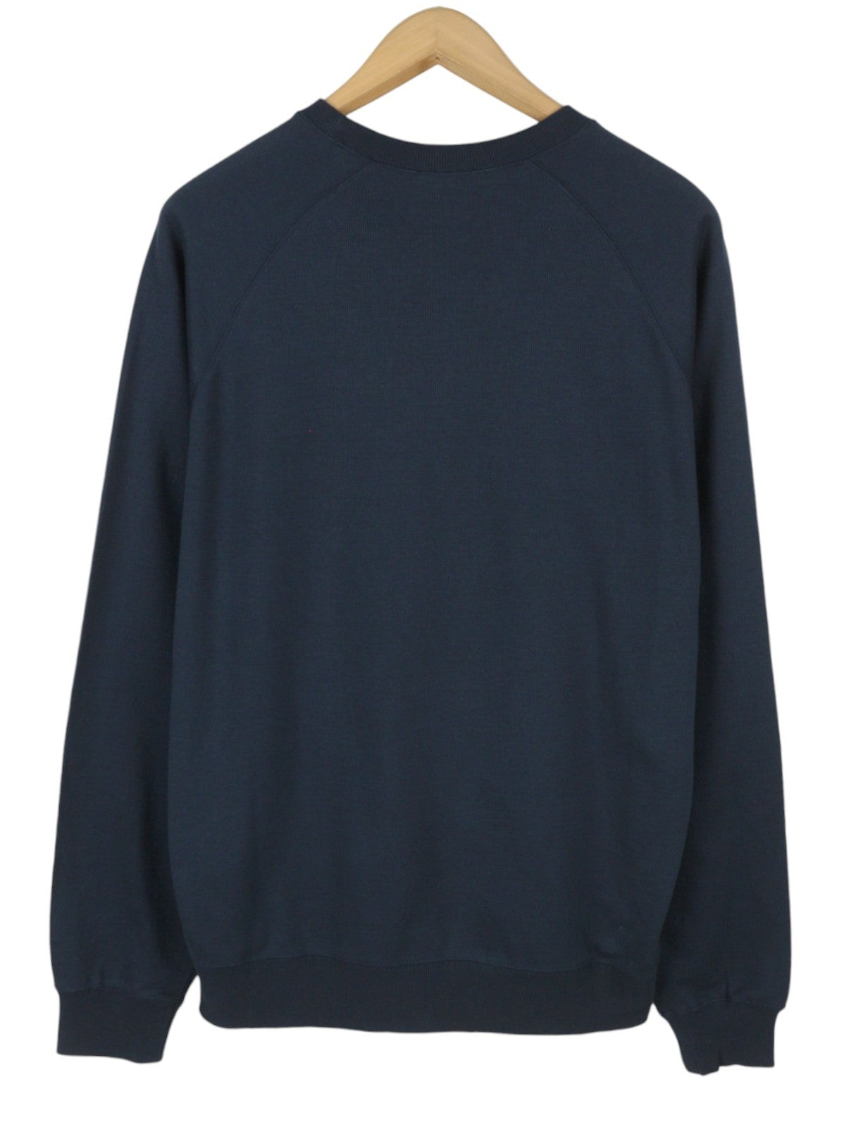 DIESEL S-Raglan-Waf Men Sweatshirt XL Blue Crew Neck Front Logo Pull On RRP175