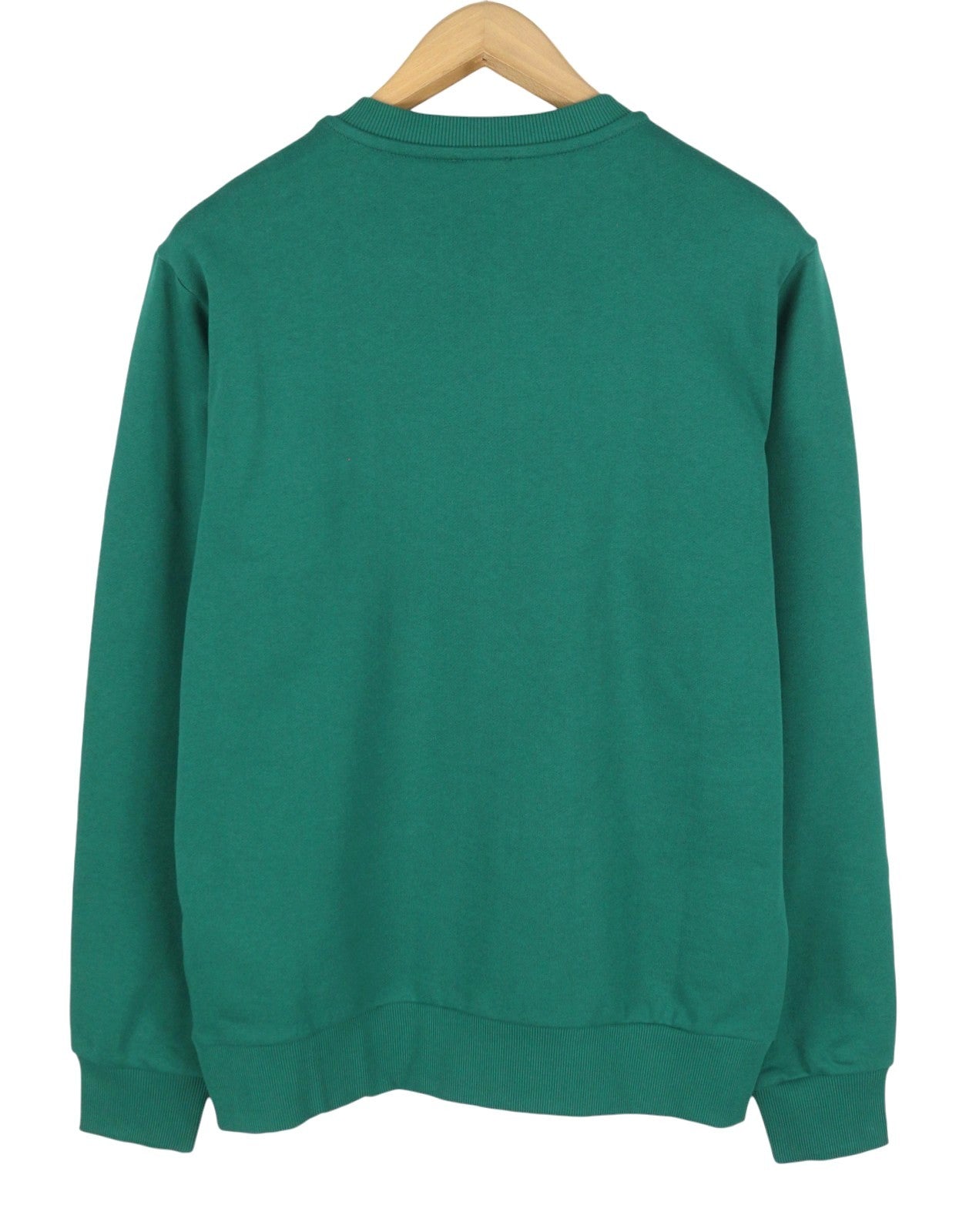 DIESEL S-Girk-K12 Men Sweatshirt XL Green Cotton Crew Neck Pull On