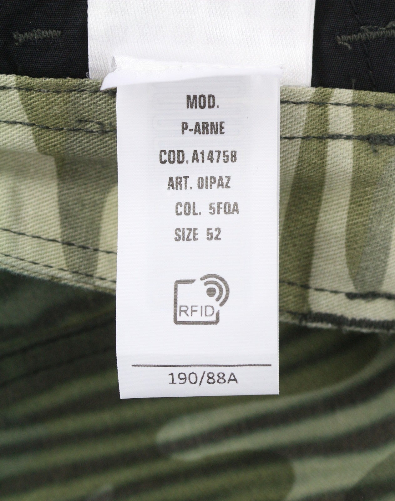DIESEL P-Arne Men Trousers 52 W37 Khaki Camouflage Twill Cargo RRP375