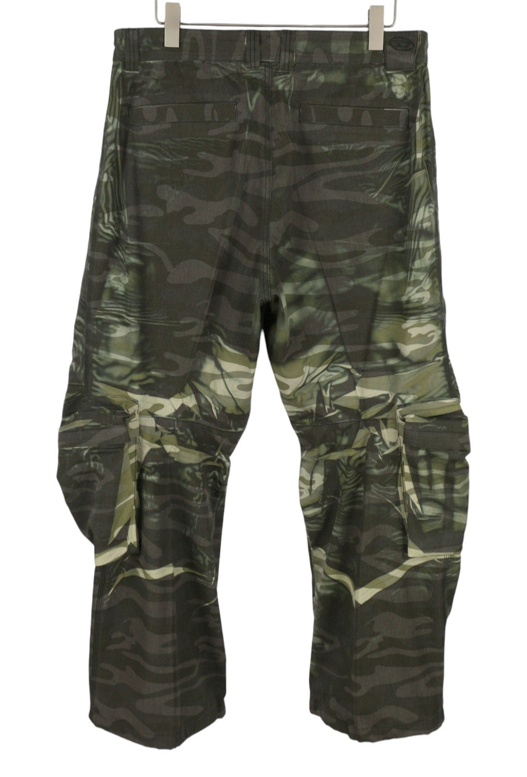 DIESEL P-Arne Men Trousers 52 W37 Khaki Camouflage Twill Cargo RRP375