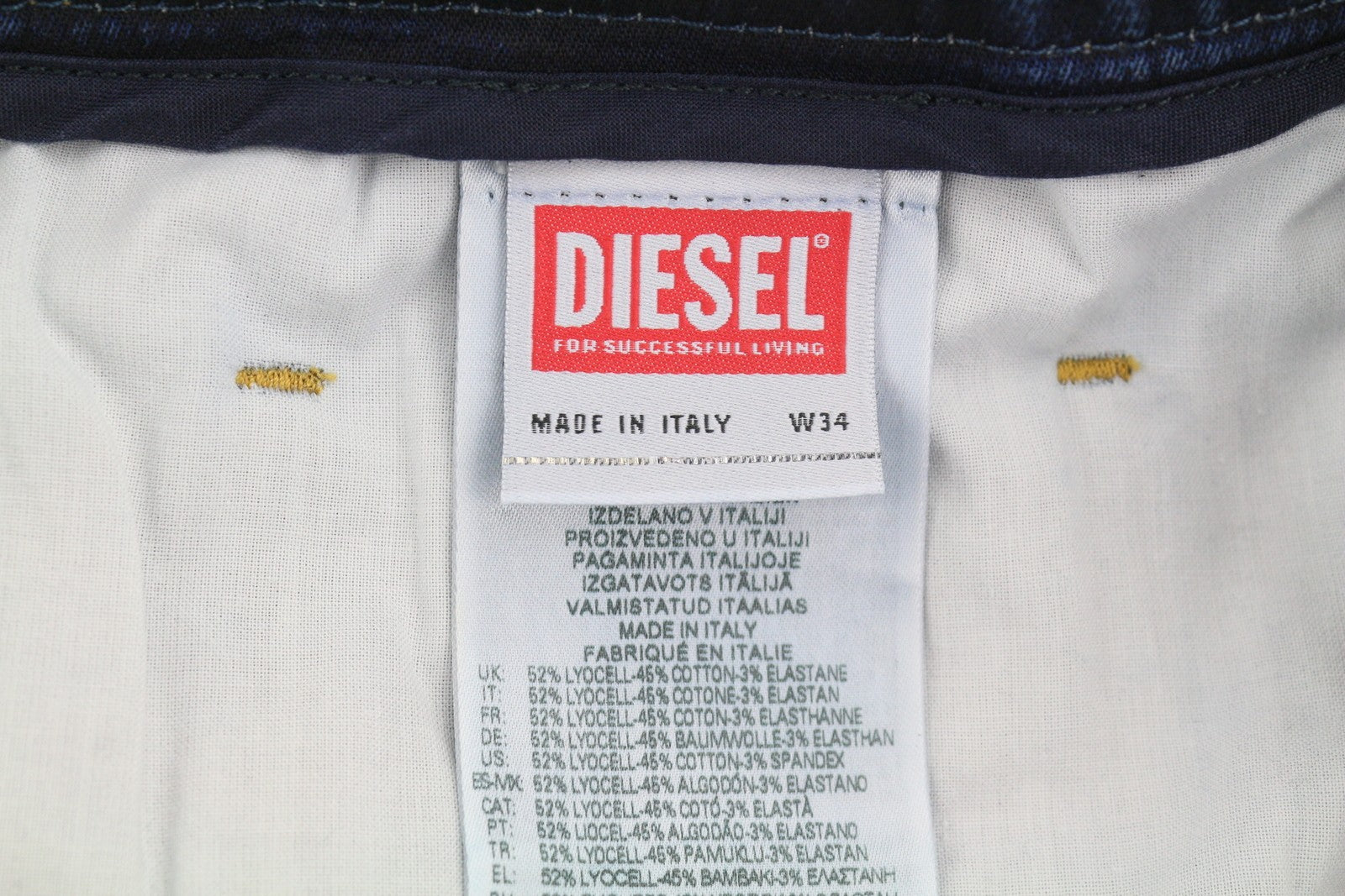 DIESEL 2030 D-Krooley 09I18 Jogg Men Jeans W34 Blue Faded Distress RRP350