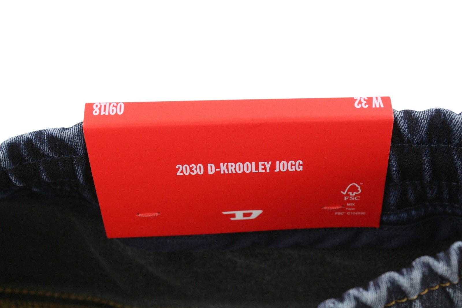 DIESEL 2030 D-Krooley 09I18 Jogg Men Jeans W32 Blue Faded Distress RRP350