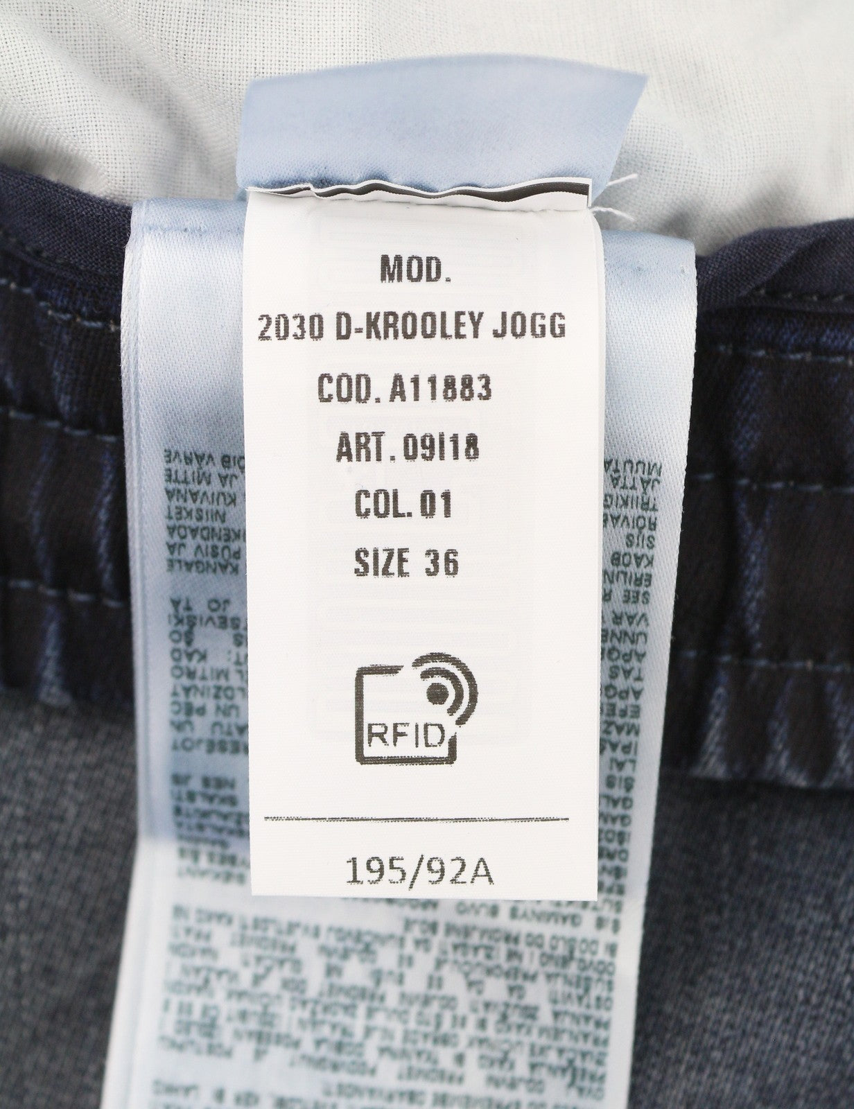 DIESEL 2030 D-Krooley 09I18 Jogg Men Jeans W36 Blue Faded Distress RRP350
