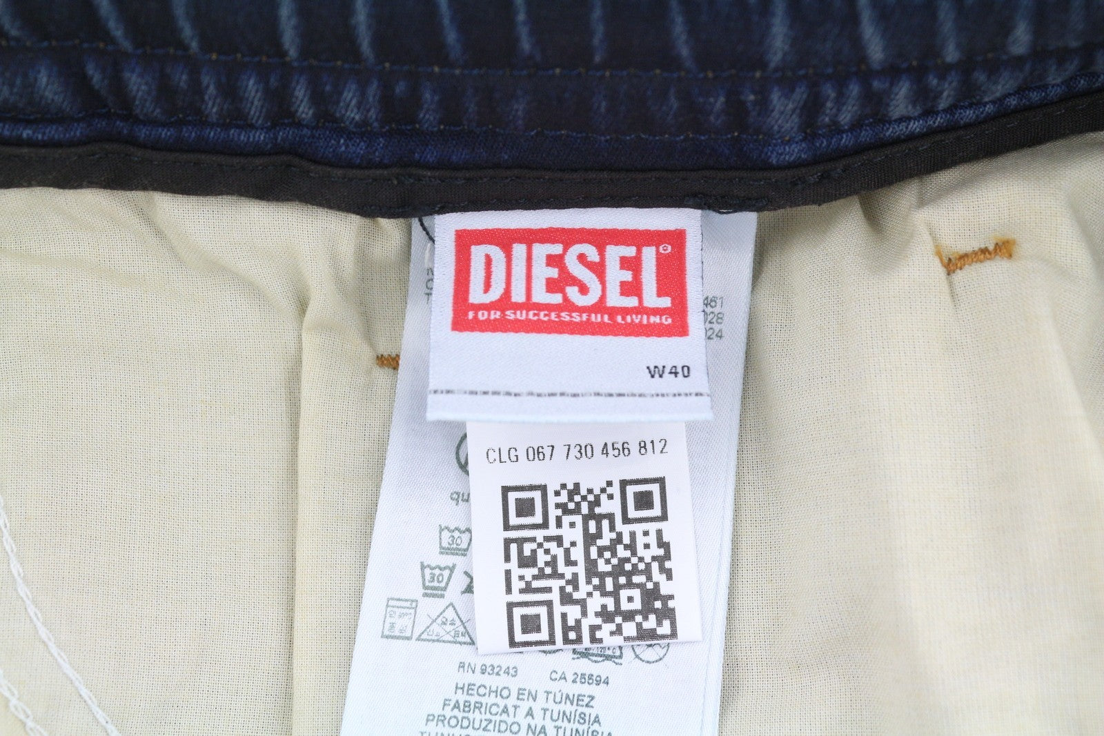 DIESEL 2030 D-Krooley 09J34 Jogg Men Jeans W40 Blue Faded Distress RRP295