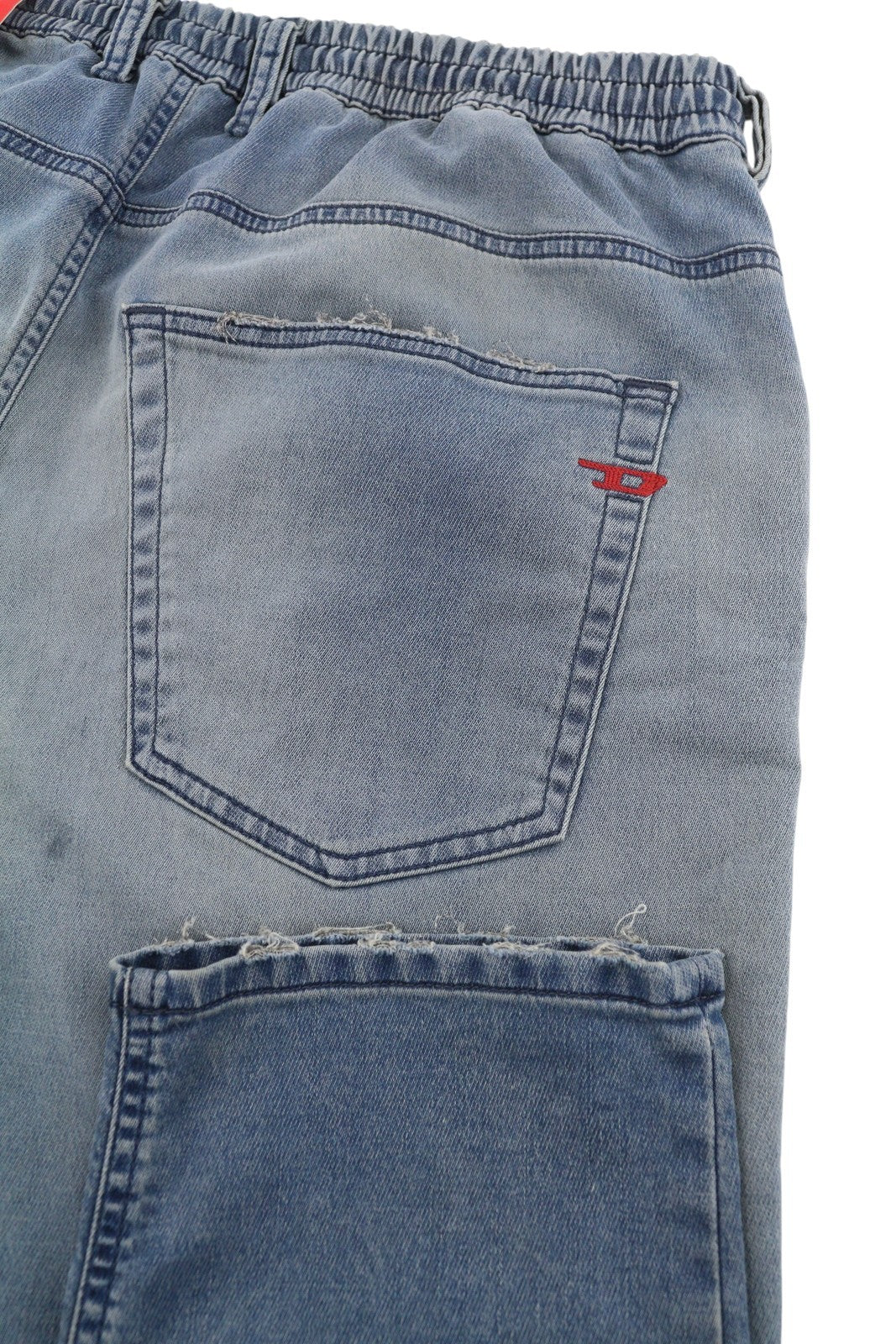 DIESEL 2032 D-Krooley-B 068PL Jogg Men Jeans W36 Blue Faded Distress RRP325