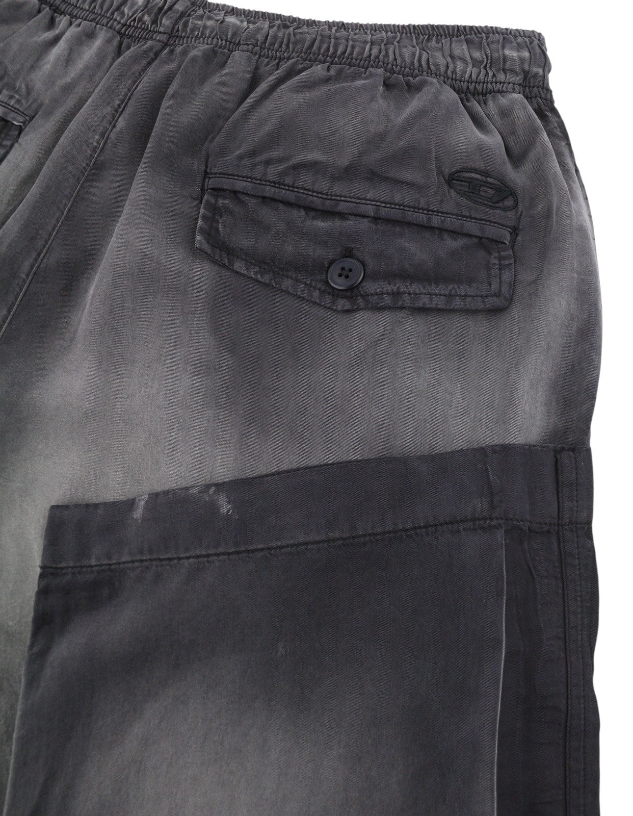 DIESEL P-Fergy-Treat 0DMAV Men Trousers 50 W33 Grey Faded Elastic Waist RRP175