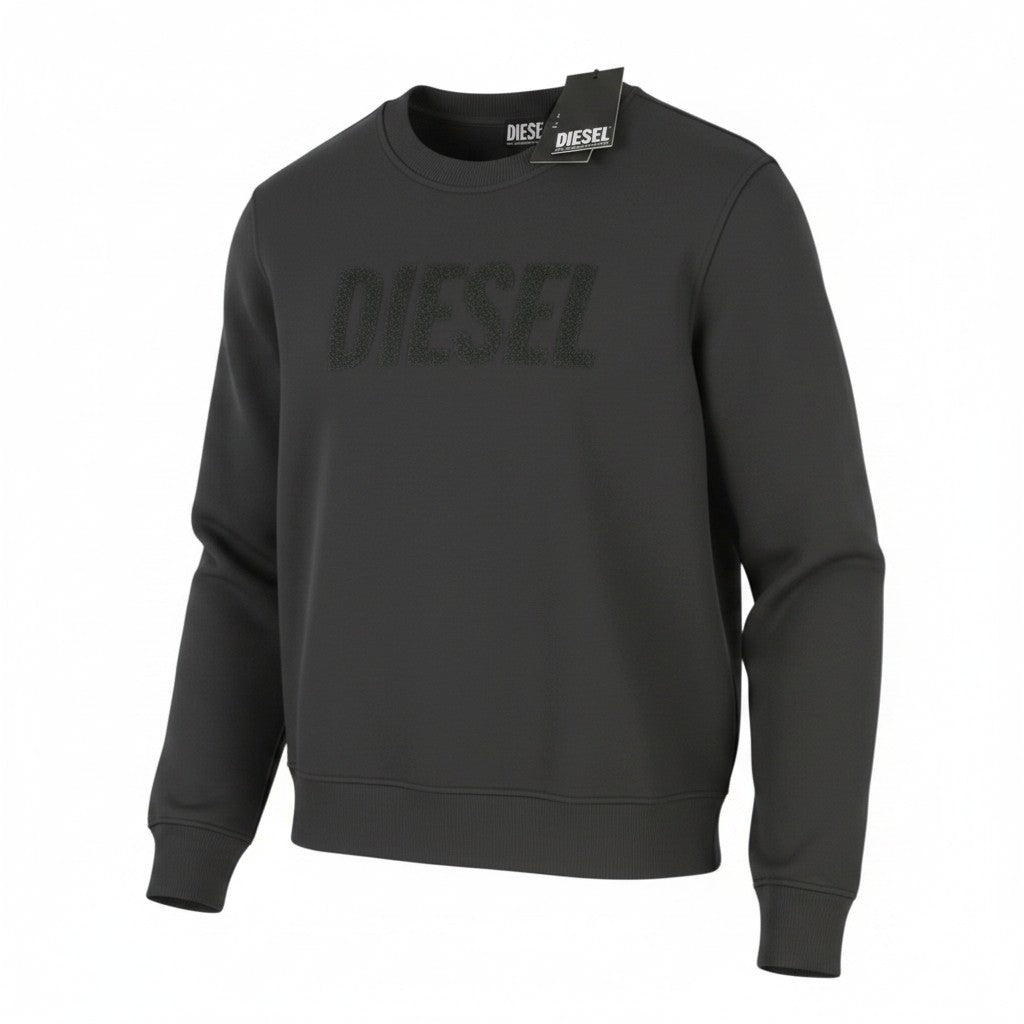 DIESEL Indigo-Out Men Hoodie M Dark Grey Crew Neck Pull On RRP175