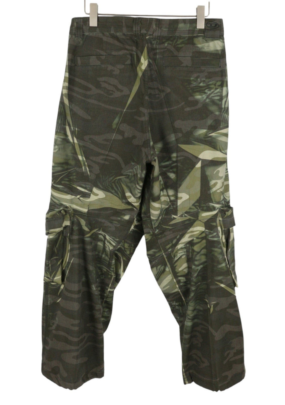 DIESEL P-Arne Men Trousers 50 W36 Khaki Camouflage Twill Cargo RRP375